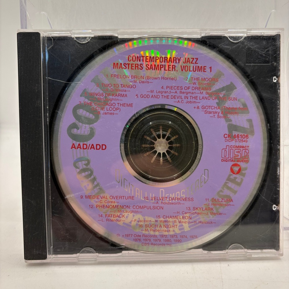 Contemporary Jazz Masters Sampler‎ Volume 1 CD 1990 CBS Records CK Miles Davis